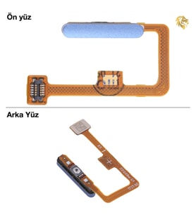 Xiaomi Mi 11 Lite Uyumlu Parmak İzi Filmi Mavi Parmak İzi Sensörü Parmak İzi Okuyucu Home Tuşu Flexi