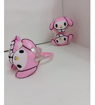 Çocuk pelüş Kış Kulaklığı kuromi figürlü PEMBE