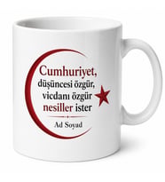 Atatürk İlkelerine Bağlı Gençlere Cumhuriyetin Yılmaz Bekçileri Kupa Bardak Hediye