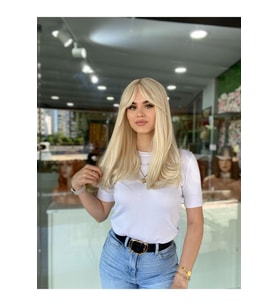 Soğuk Sarı Omuz Hizasında Vip Peruk