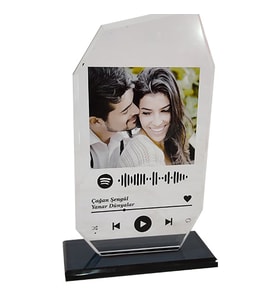 Spotify Barkodlu ULTRA Clear Cam Plaket -  SptfyP101