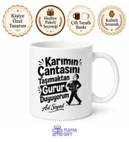 Karımın Çantasını Taşımaktan Gurur Duyuyorum Esprili Koca Kupa Hediye Bardak