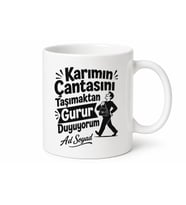 Karımın Çantasını Taşımaktan Gurur Duyuyorum Esprili Koca Kupa Hediye Bardak