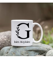 Kişiye Özel G Harfi Bardak - İsim Yazılı Bardak - İsimli Bardak