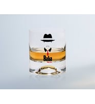 BK Gift Kişiye Özel Renkli Baskılı Godfather Baba Tasarımlı Viski Bardağı-11 (Beyaz)