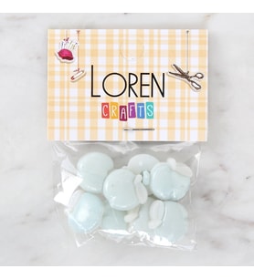 Loren Crafts Açık Mavi 8'li Düğme - 3007