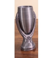 UEFA Süper Kupa 16-20-24 cm - Gümüş Renk Dekoratif Masaüstü Futbol Kupası (Super Cup)
