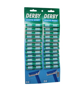 Lunaev Derby Banyo Body Tek Bıçak Kartelalı Jilet 48PCS Tıraş Bıçağı