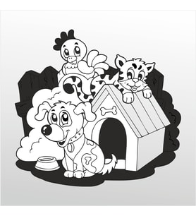 Folyo Sticker Tatlı Hayvanlar 60cm Uzunluk (Karışık)