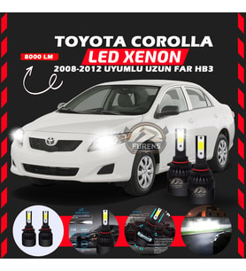 Toyota Corolla 2008-2012 Uzun Far Uyumlu Şimşek Etkili Led Xenon Light Series HB3