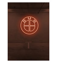 Rent A Carlara Özel BMW Logo Neon Tabela
