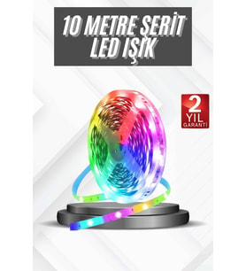 RGB Şerit Led 10 Metre Led Işık Kumanda ile Kontrol RGB