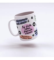 Motivasyon Kupası, İyi Hissettiren Mesajlı Bardak, 330ml, Beyaz (Doğal Beyaz)