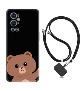 Tecno Spark 9 Pro Kılıf Resimli Boyun Askılı İpli Desenli Silikon Series Hello Bear 1905