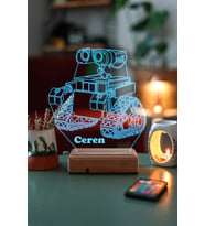 Wall-e 16 Renk Kumandalı 3D Gece Lambası