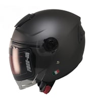 Motosiklet ve Bisiklet Kaskı Yarım Arka Reflektörlü Güneş Vizörlü Kask Mat Gri