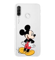 Huawei P30 Lite Kamera korumalı Kapak Mickey Mouse Tasarımlı  Şeffaf Kılıf