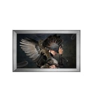Kadın Motifli Kanvas Tablo 50 x 70 cm Silver Çerçeve