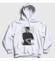Presmono Unisex Beyaz Cool Johnny Depp Kapüşonlu Sweatshirt 320297tt