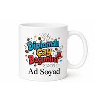 İsim ve Sıfat Yazılı Komik Baskılı Kupa Bardak Esprili Hediye