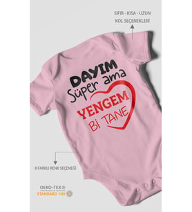 Dayım süper ama yengem bir tane Kısa Kollu Bebek Body %100 Pamuk