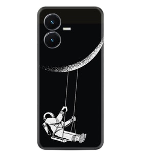 Vivo Y22S Kılıf Resimli Desenli Silikon Platinium Series Astronot 519