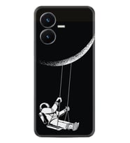 Vivo Y22S Kılıf Resimli Desenli Silikon Platinium Series Astronot 519