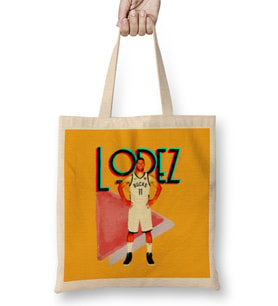 Brook Lopez Vintage Art - Legend Basketball Gift Bez Çanta Uzun Saplı