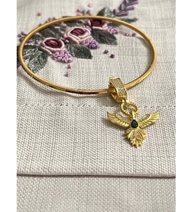 Melek Model Charm Ajda 925 Ayar Gümüş Ajda Bilezik