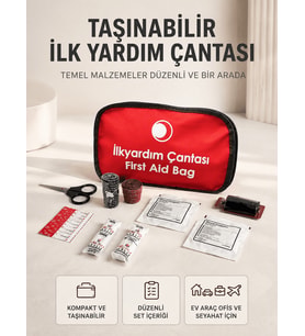 Taşınabilir İlk Yardım Seti Araç Ev Ofis İçin Pratik Çözüm