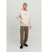 Jack & Jones Erkek Kapüşonlu Sweatshirt - Vesterbro (Taş)