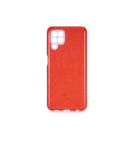 Samsung Galaxy M22 Uyumlu Kılıf Zore Shining Silikon (Kırmızı)