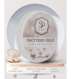 Pure and Shine İNCİ TOZU ÖZLÜ EL YAPIMI DOĞAL SÜNGERLİ SABUN