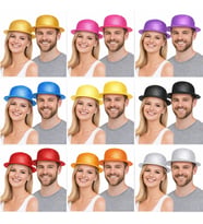 Simli Melon Şapka 9’lu Set - 9 Renk Parti ve Kostüm Şapkası