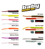 Fujin Baby Worm 5.2 cm Floating LRF Silikonu UV Fire Tiger