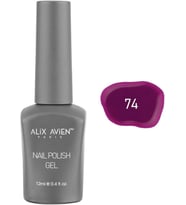 Mor Pembe Kalıcı Oje 74-Yoğun Renk Veren Jel Oje 12 ml-Nail UV Gel Polish 74