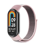 Microsonic Xiaomi Mi Band 8 Hasırlı Kordon Woven Sport Loop Rose Gold (Rose)