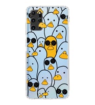 Samsung Galaxy S20 Plus  Kamera Korumalı Kapak Duck Tasarımlı  Şeffaf  Kılıf