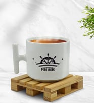 BK Gift Kişiye Özel Tekne Marin ve Denizcilik Tasarımlı T Kulplu Middle Kupa-5, Arkadaşa Hediye