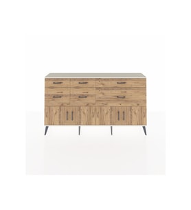 Arges Konsol Tek Raflı 6 Çekmeceli 4 Kapaklı 176x30x99 Aytaşı-Çam