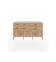 Arges Konsol Tek Raflı 6 Çekmeceli 4 Kapaklı 176x30x99 Aytaşı-Çam