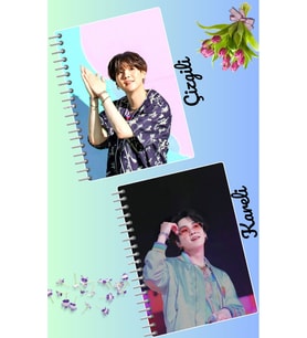 Suga bts defter seti 2 adet A4 boyutu 21*30 çizgili + kareli 60 syf