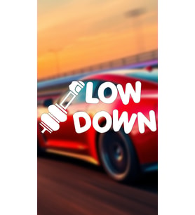 Low Down 20x9 Jdm Yazı Araba-motosiklet Cam Etiket Sticker Beyaz Renk