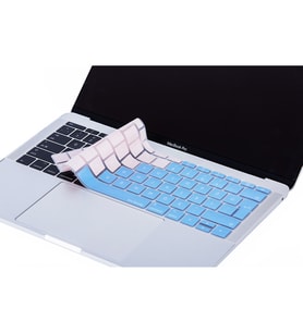 Laptop MacBook Pro Klavye Koruyucu 13inc A1708 12inc A1534 Türkçe Baskı Powder (Lacivert-Kırmızı)
