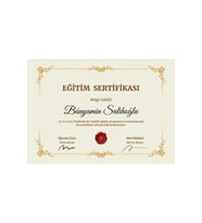 Sarı Minimalist Eğitim Sertifika