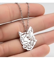 kişiye özel kedi gümüş kolye