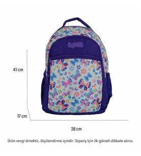 Bagacar Kids Kız Donut Model Kalemlikli Beslenmeli Set Sırt Çantası (Krem)