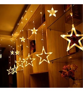 LED Perde 3 m 120 LED'li Yıldız Modeli