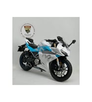 CFMOTO 250SR 1:12 Sesli Işıklı Diecast Motosiklet Modeli - Beyaz Mavi