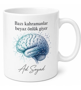 Beyin Cerrahı Hediyesi Özel Tasarım Baskılı Porselen Kupa Bardak Hediye